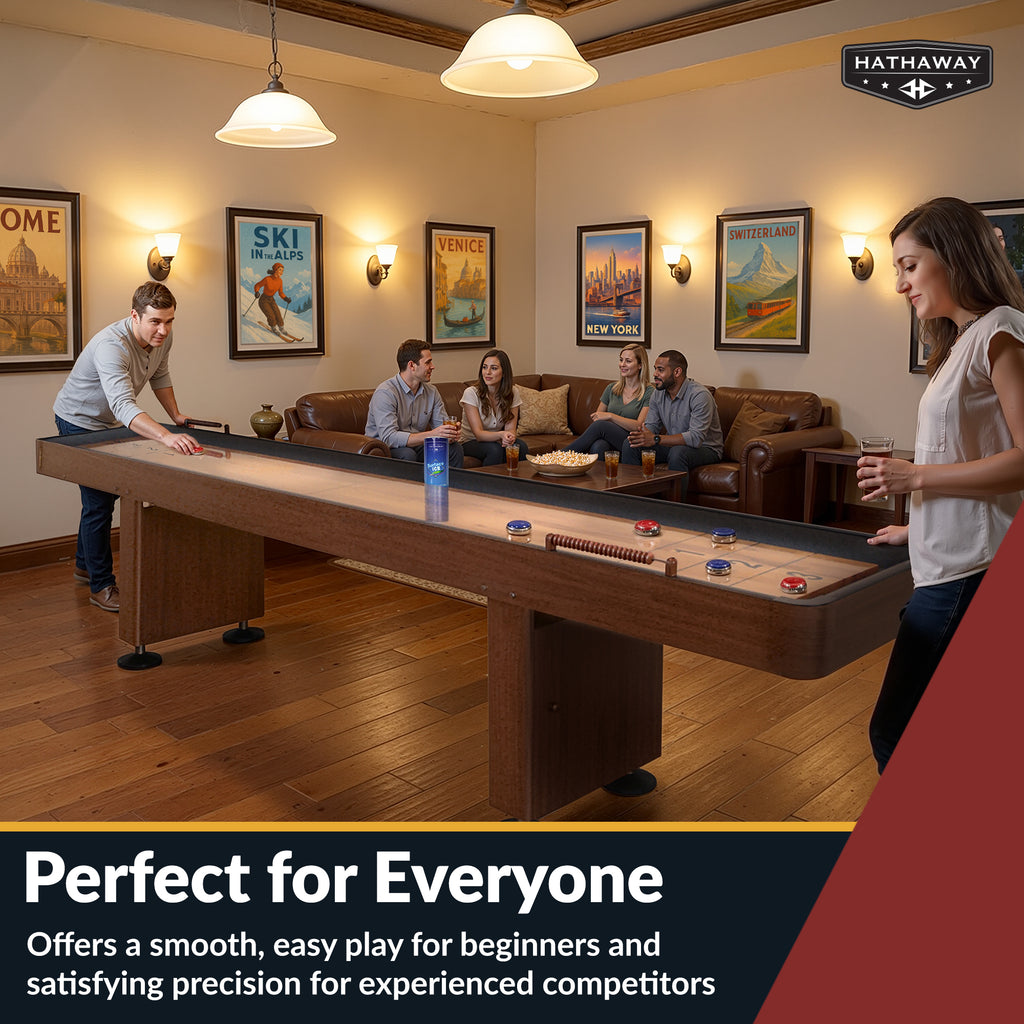 Challenger 12-ft Shuffleboard Table - Walnut Finish - image 7
