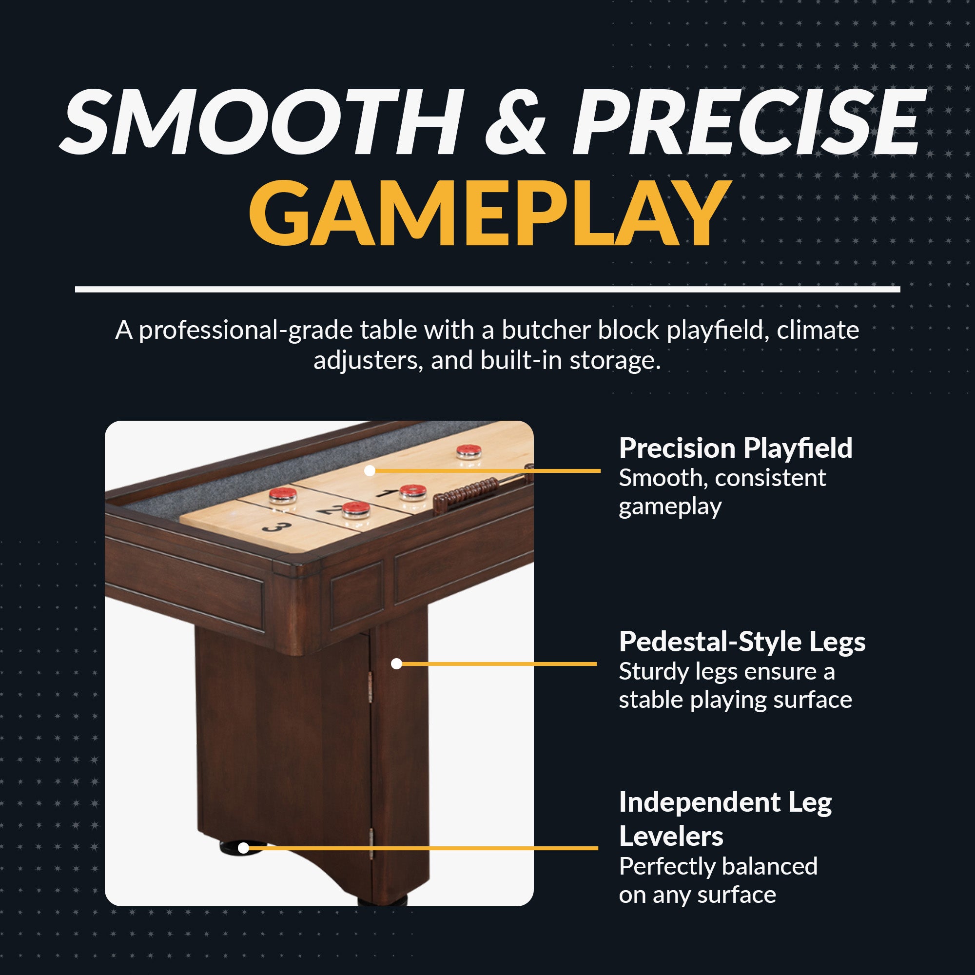 Austin 9-ft Shuffleboard Table - Mahogany Finish - image 3
