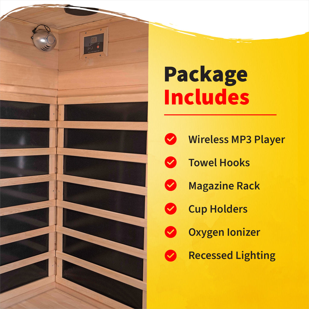 Sonoma 2-Person Hemlock Infrared Sauna with 6 Carbon Heaters - image 5