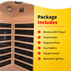 Sonoma 2-Person Hemlock Infrared Sauna with 6 Carbon Heaters - image 5