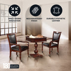Fortress 28-in Chess 3-in-1 Pedestal Game Table Set with Chairs - image 4