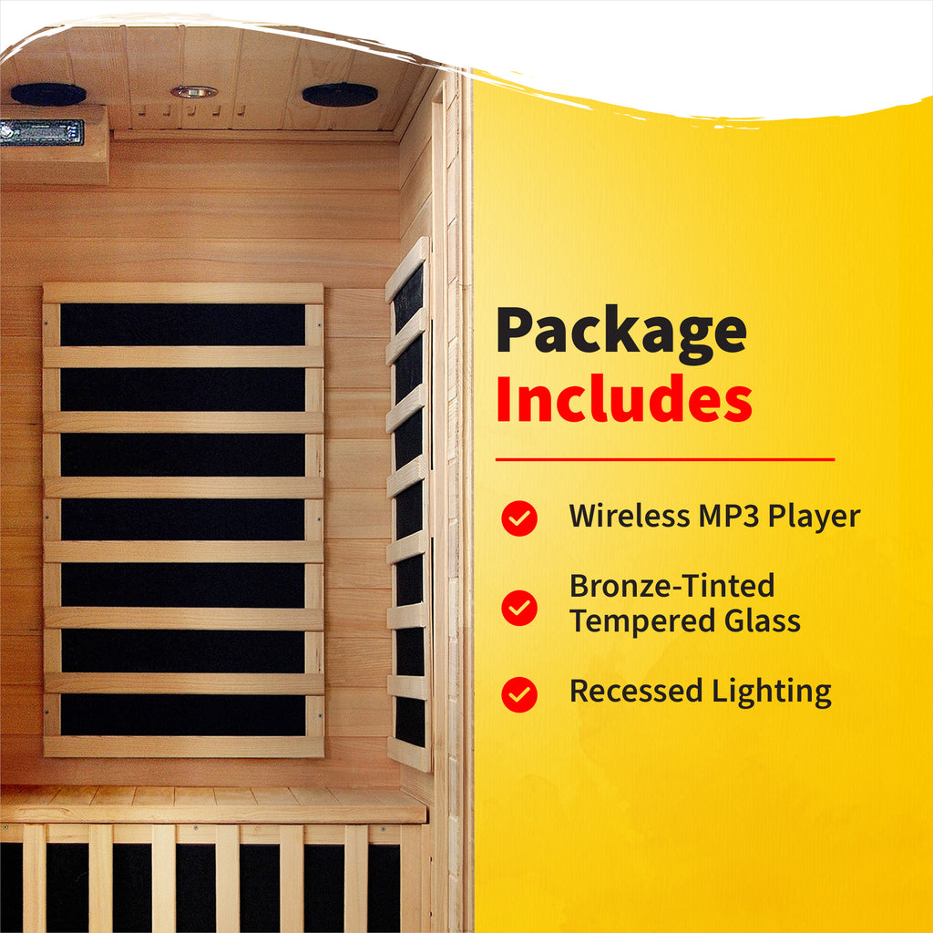Buena Vista 1-2 Person Hemlock Infrared Sauna with 4 Carbon Heaters - image 5