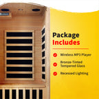 Buena Vista 1-2 Person Hemlock Infrared Sauna with 4 Carbon Heaters - image 5