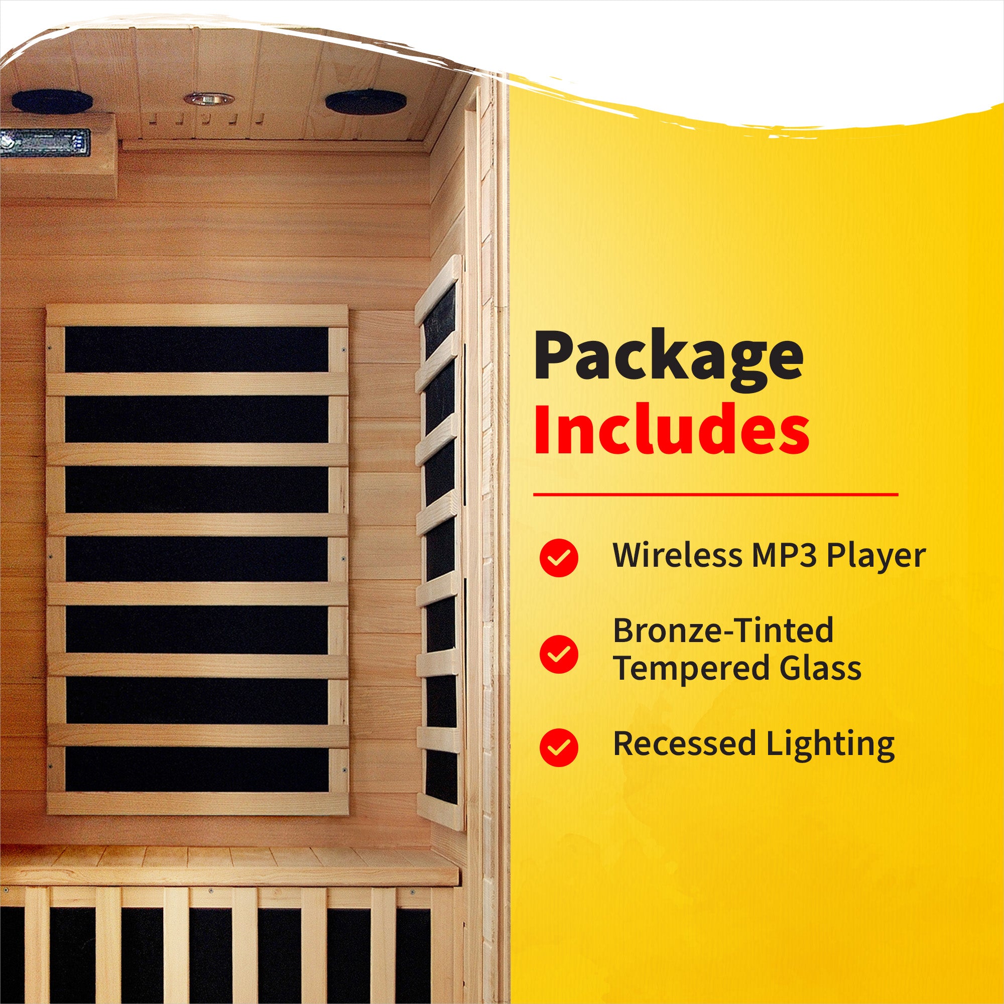 Buena Vista 1-2 Person Hemlock Infrared Sauna with 4 Carbon Heaters - image 5