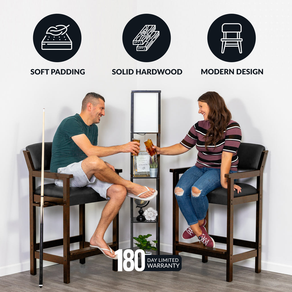 Cambridge 30-in High Top Spectator Chair - Walnut Finish - image 4