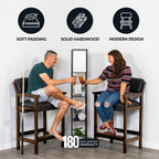 Cambridge 30-in High Top Spectator Chair - Walnut Finish - image 4