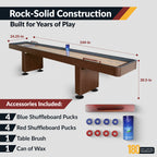 Challenger 12-ft Shuffleboard Table - Walnut Finish - image 3