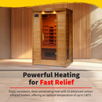 Coronado 2-Person Hemlock Infrared Sauna with 5 Ceramic Heaters - image 6