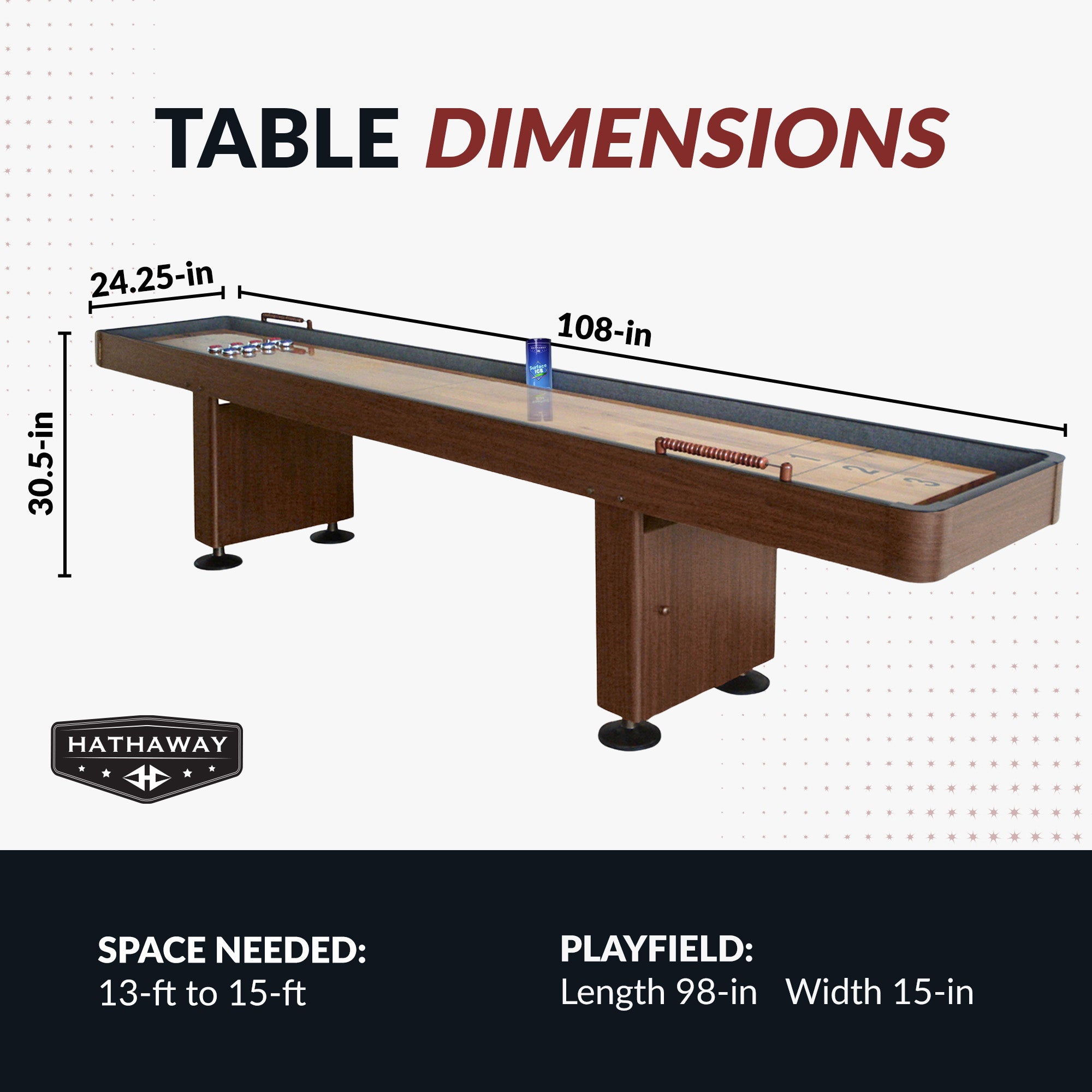 Challenger 9-ft Shuffleboard Table - Walnut Finish - image 2