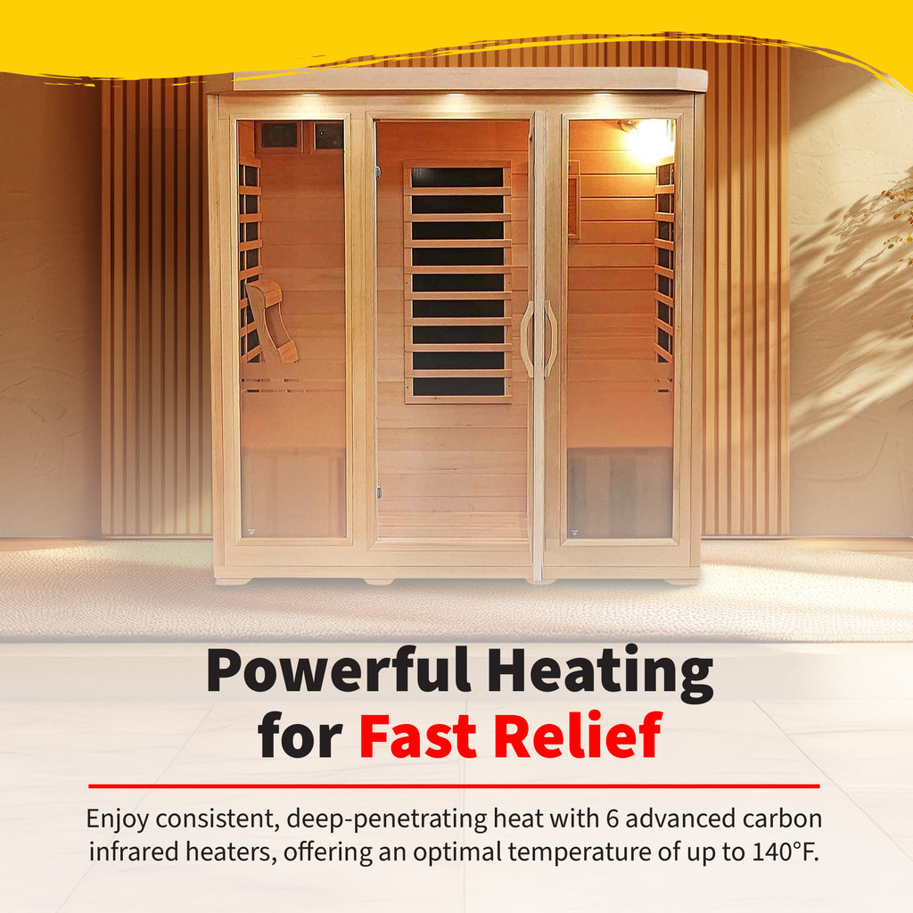 Sonoma 4-Person Hemlock Infrared Sauna with 9 Carbon Heaters - image 6