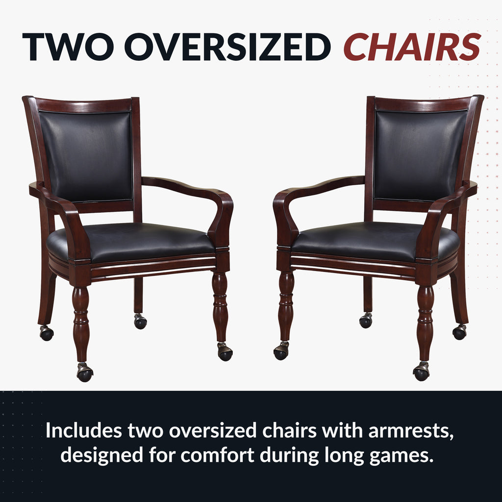 Fortress 28-in Chess 3-in-1 Pedestal Game Table Set with Chairs - image 6