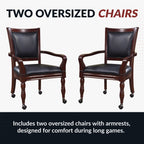 Fortress 28-in Chess 3-in-1 Pedestal Game Table Set with Chairs - image 6