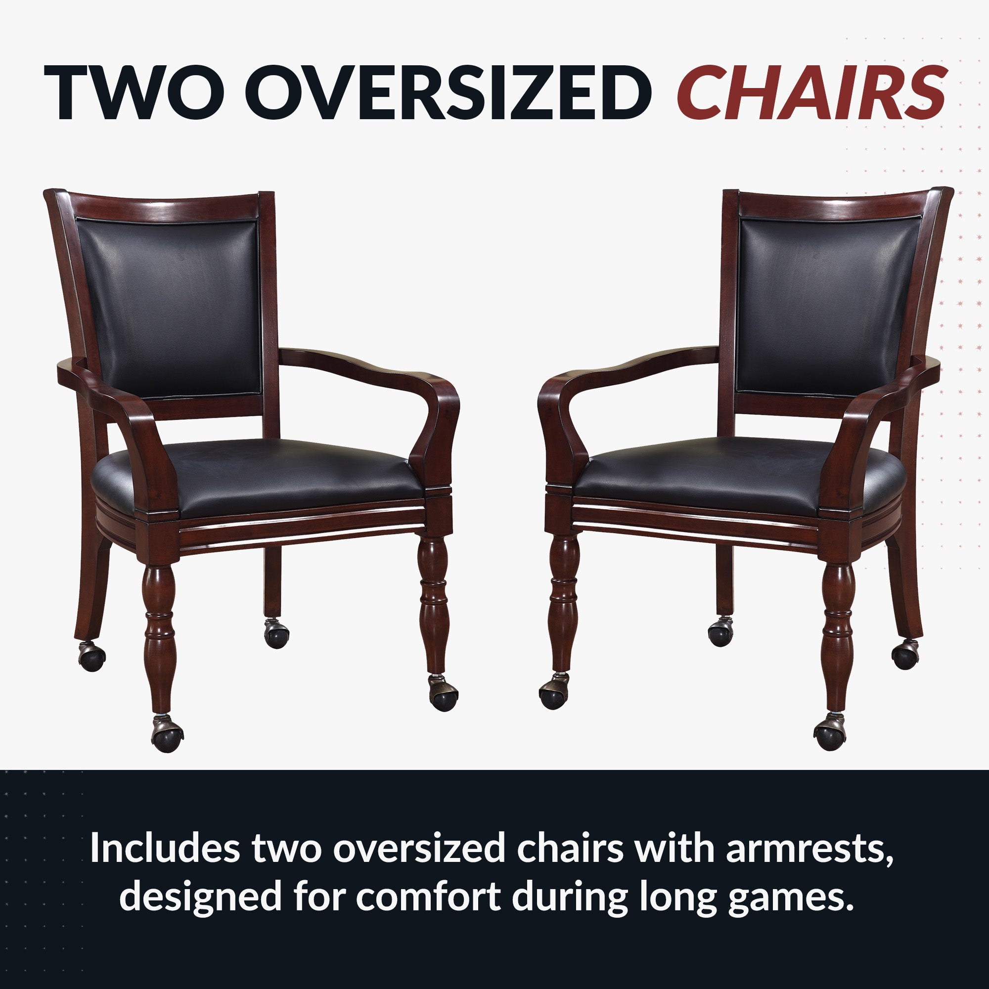 Fortress 28-in Chess 3-in-1 Pedestal Game Table Set with Chairs - image 6