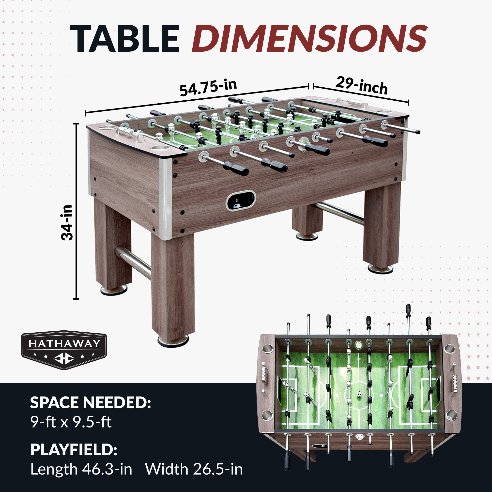 Driftwood 56-in Foosball Table - image 2