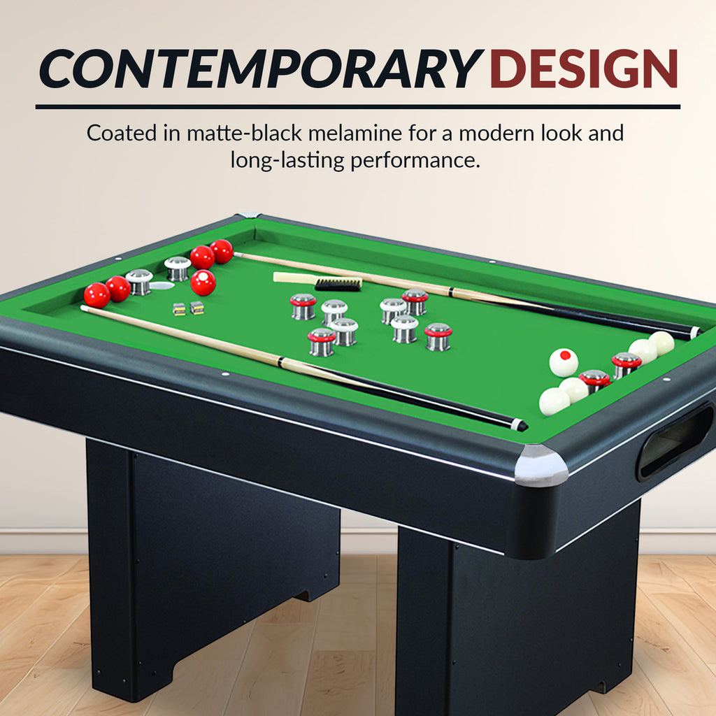 Renegade 54-in Bumper Pool Table - Slate - Black with Green Felt - image 7