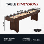 Austin 9-ft Shuffleboard Table - Mahogany Finish - image 2
