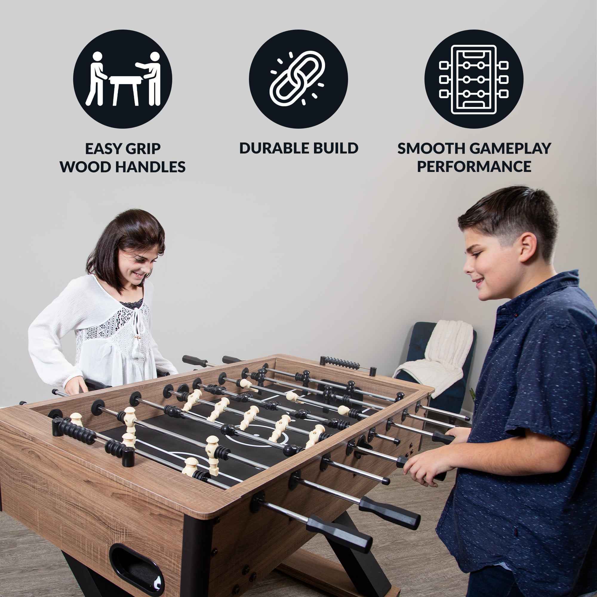 Excalibur 54-in Foosball Table - Driftwood - image 4