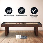 Austin 9-ft Shuffleboard Table with Bowling Pin Set - image 4
