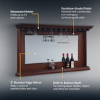 Seville 62-in Hardwood Back Bar Mirror - Mahogany Finish - image 3