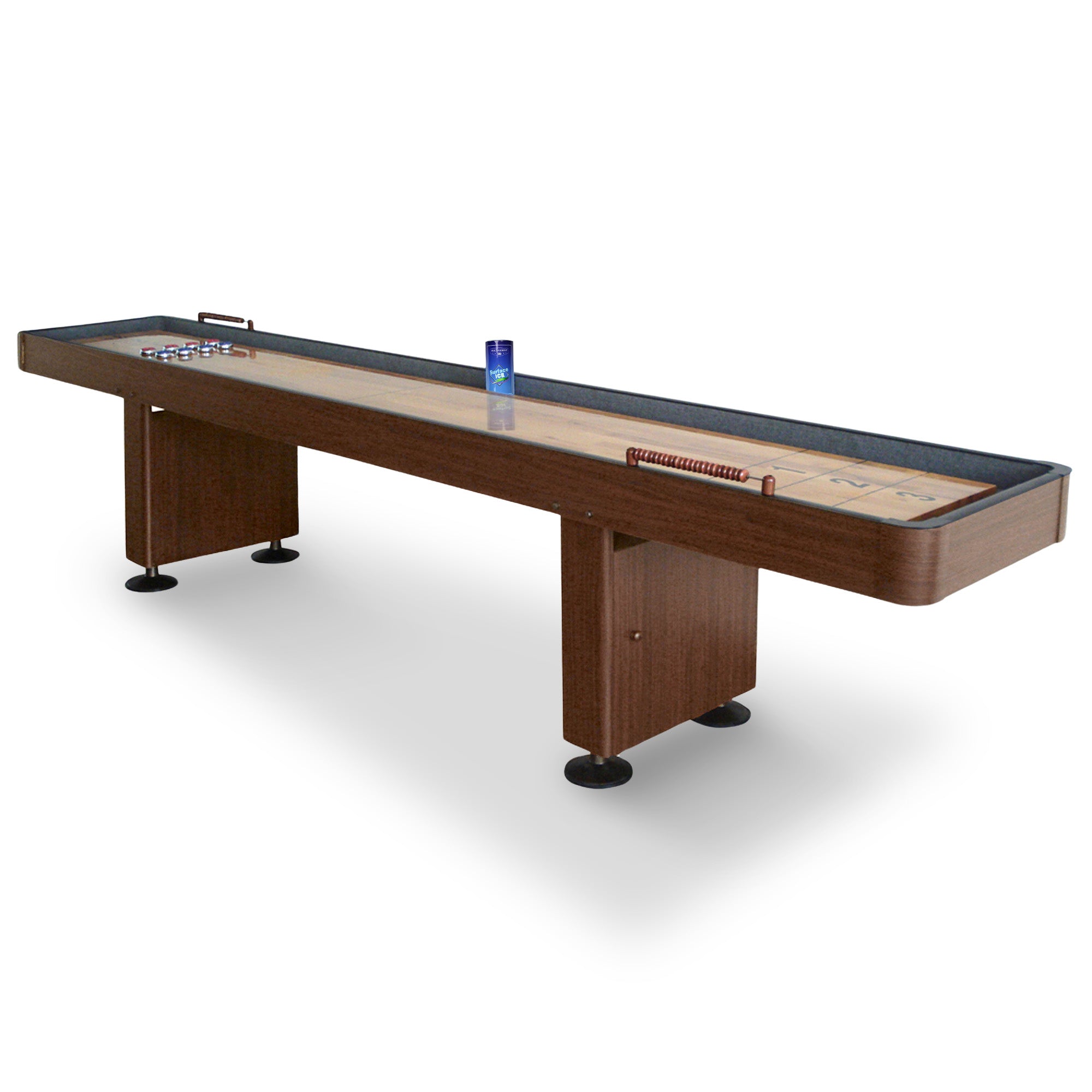 Challenger 9-ft Shuffleboard Table - Walnut Finish