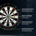 Westwood Bristle Dartboard and 84-in Free-Standing Cabinet - Rustic Gray - image 3