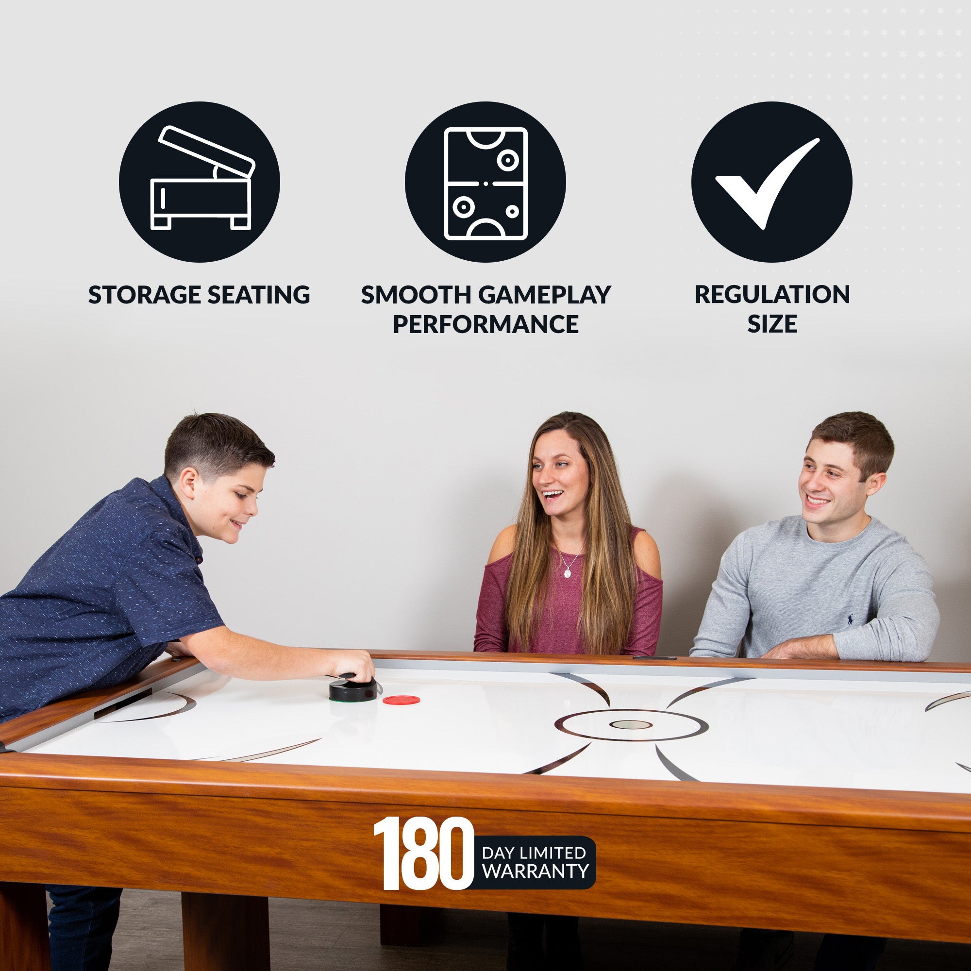 Sherwood 7-ft Air Hockey Table Combo Set with Benches - image 4