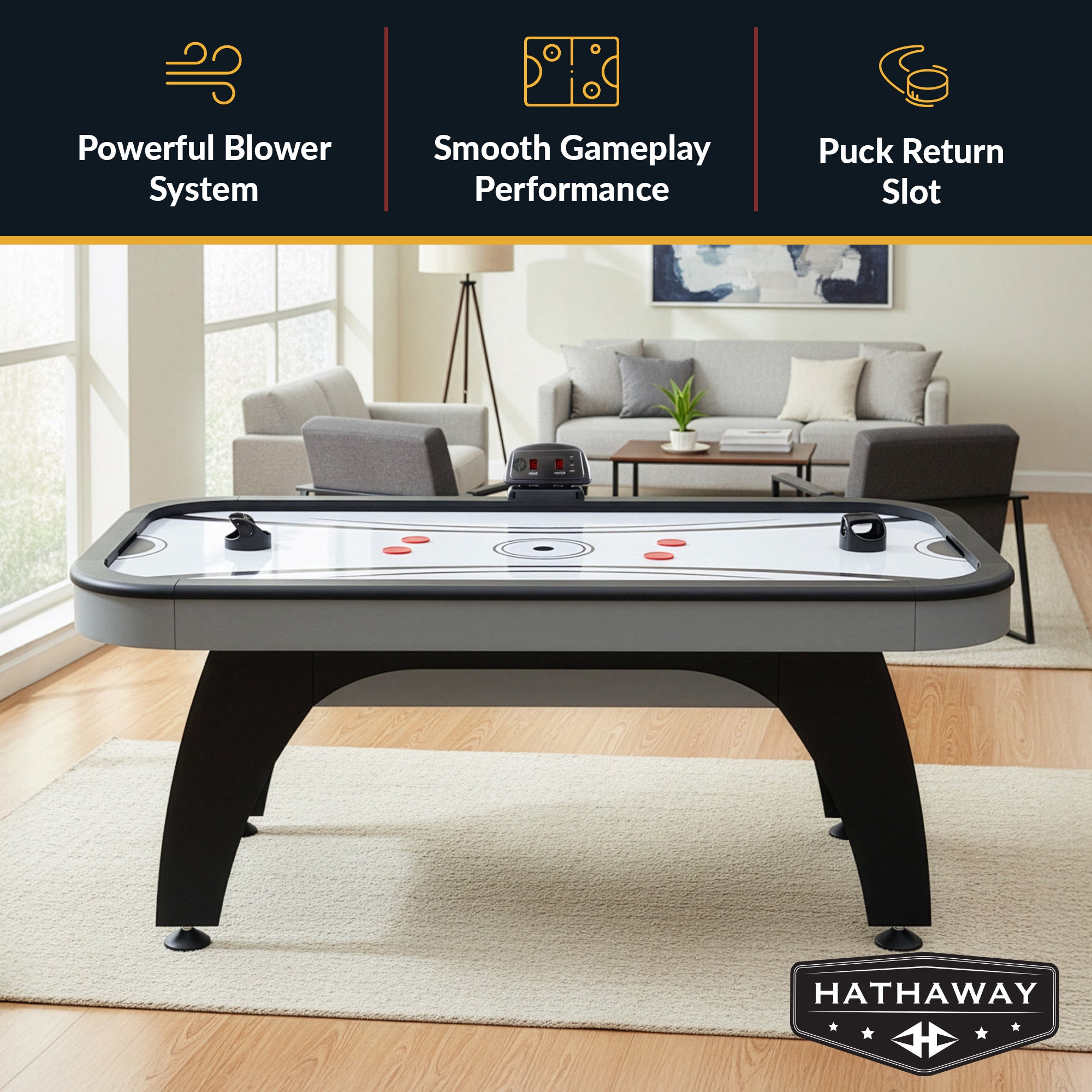 Silverstreak 72-in Air Hockey Table with LED Scoring - image 2