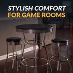 Remington 30-in Chrome Pub Table with Stools - 3 Piece Set - Black - image 6
