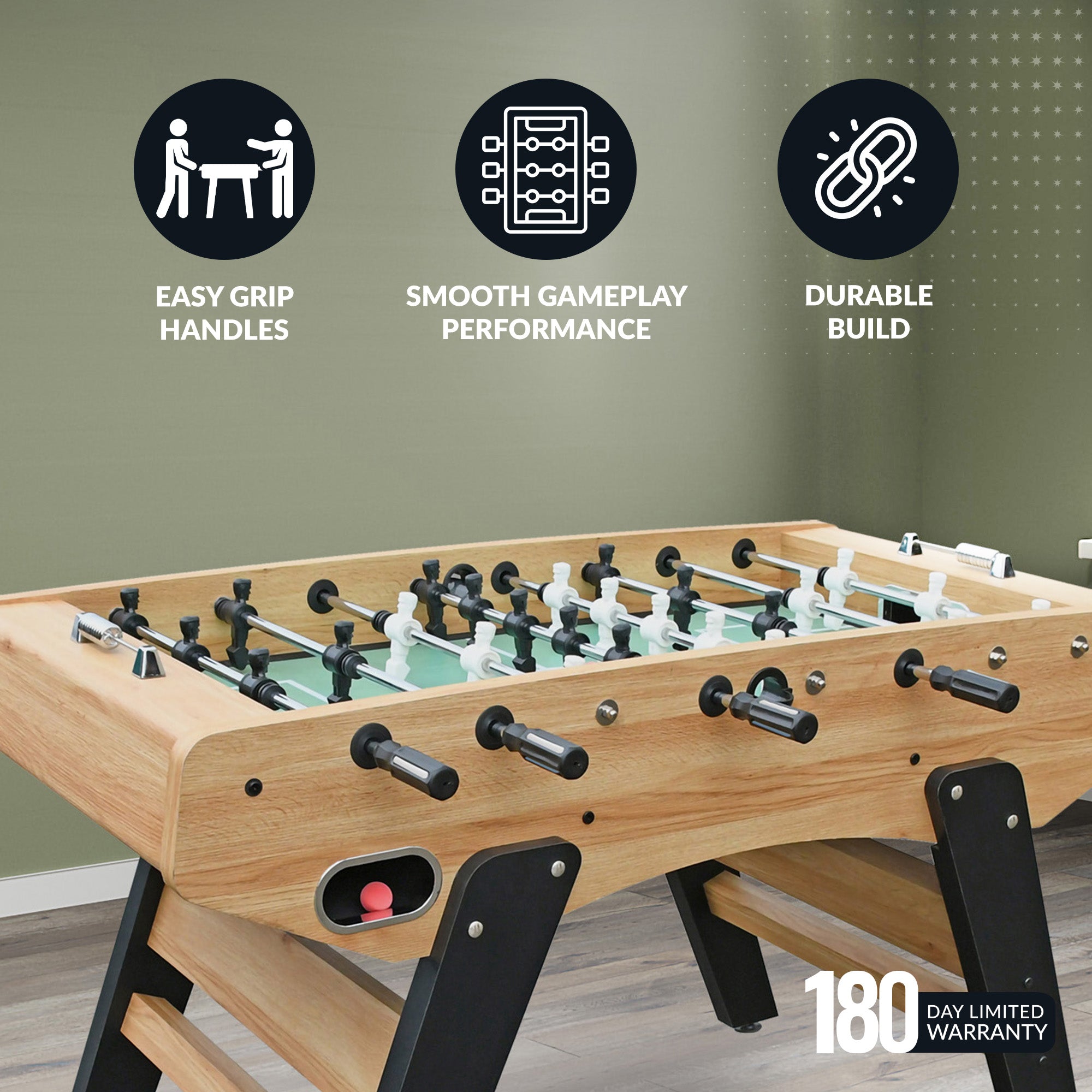 Center Stage Pro Series 59-in Foosball Table - Telescopic Safety Rods - image 4