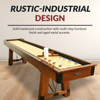 Cheyenne 12-ft Shuffleboard Table - Rustic Oak Finish - image 7