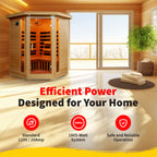 Santa Fe 3-Person Hemlock Corner Infrared Sauna with 7 Carbon Heaters - image 7