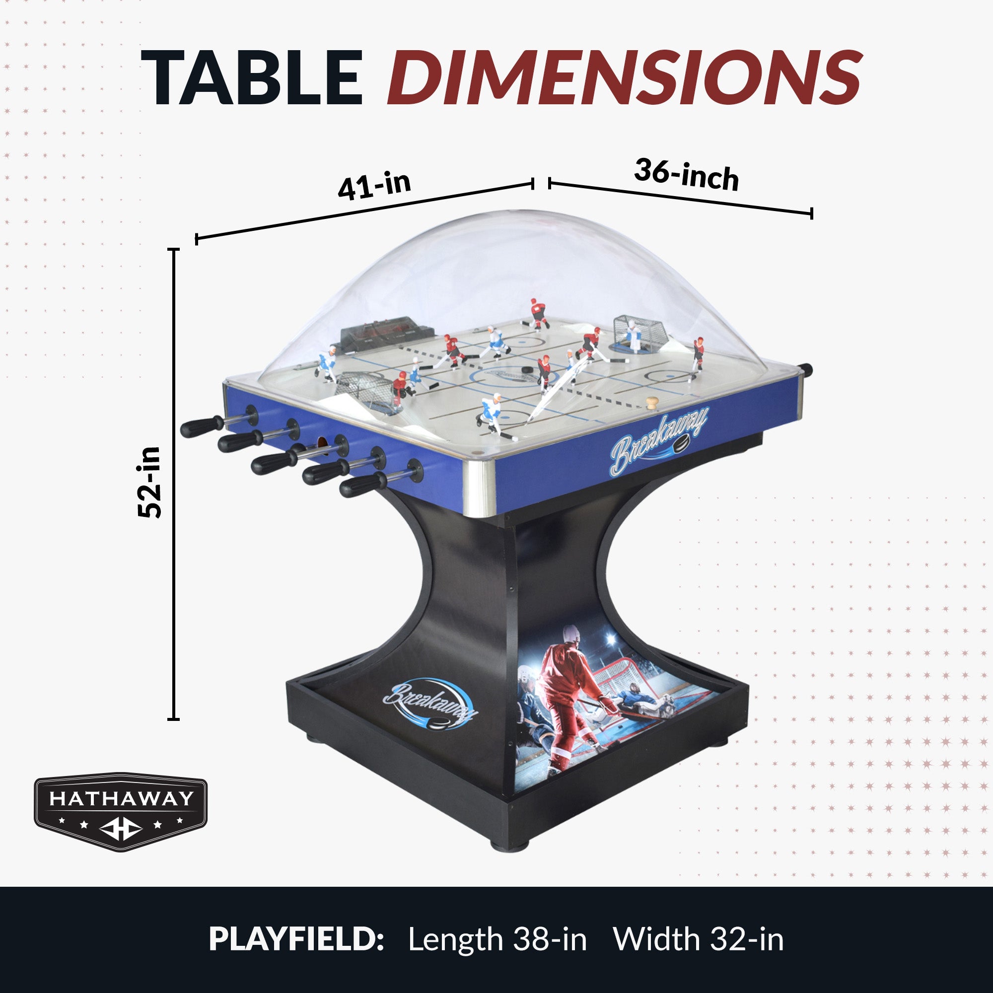 Breakaway 41-in Dome Hockey Table with LED Scoring - image 2