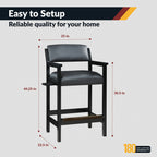 Cambridge 30-in High Top Spectator Chair - Black - image 3