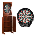 Outlaw Electronic Dartboard and 81-in Free-Standing Cabinet - Cherry Finish