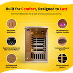 Coronado 2-Person Hemlock Deluxe Infrared Sauna with 6 Carbon Heaters - image 3
