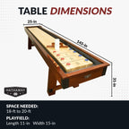 Cheyenne 12-ft Shuffleboard Table - Rustic Oak Finish - image 2