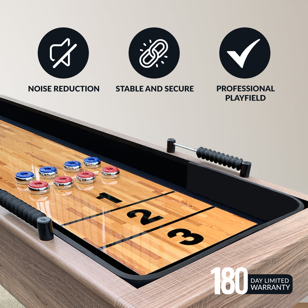 Excalibur 9-ft Shuffleboard Table - Driftwood Finish - image 4