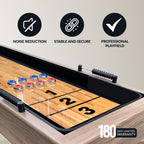 Excalibur 9-ft Shuffleboard Table - Driftwood Finish - image 4