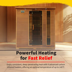 Santa Fe 3-Person Hemlock Corner Infrared Sauna with 7 Carbon Heaters - image 6