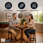 Oxford 3 Piece Hardwood Pub Table Set - Walnut Finish - image 4