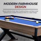 Excalibur 7-ft Pool Table - Driftwood Finish with Blue Felt - image 7